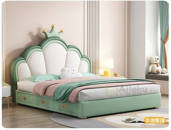 MORNING FOREST Isabella Elegant Crown Storage Bed - Image 20