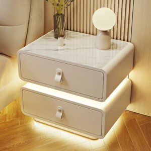 BESTFU Zephyr Smart Bedside Table with Sleek Functionality