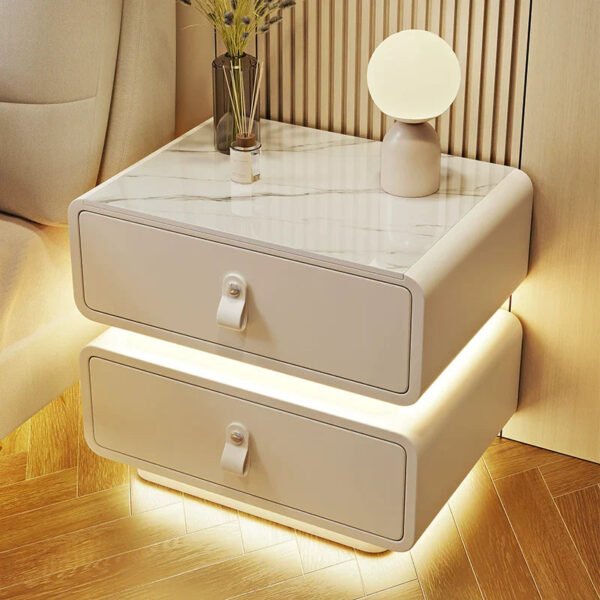 BESTFU Alaric Multipurpose Smart Bedside Table for Contemporary Bedrooms