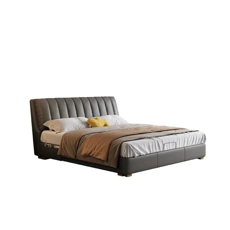 DIPU Ivy Minimalist Russian Pine Leather Sofa