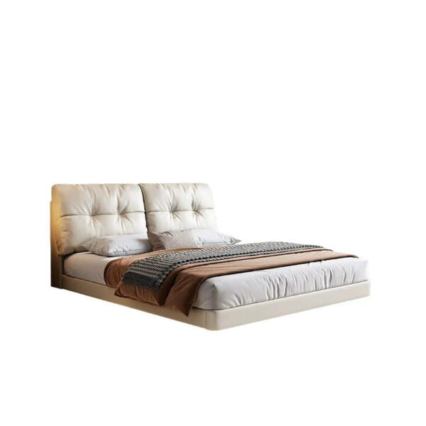 DIPU Maisie Cream Skin Leather Bed - Image 2