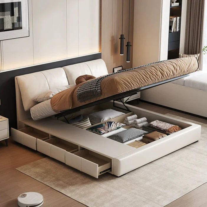 DIPU Brooke Luxury Italian Leather Bed