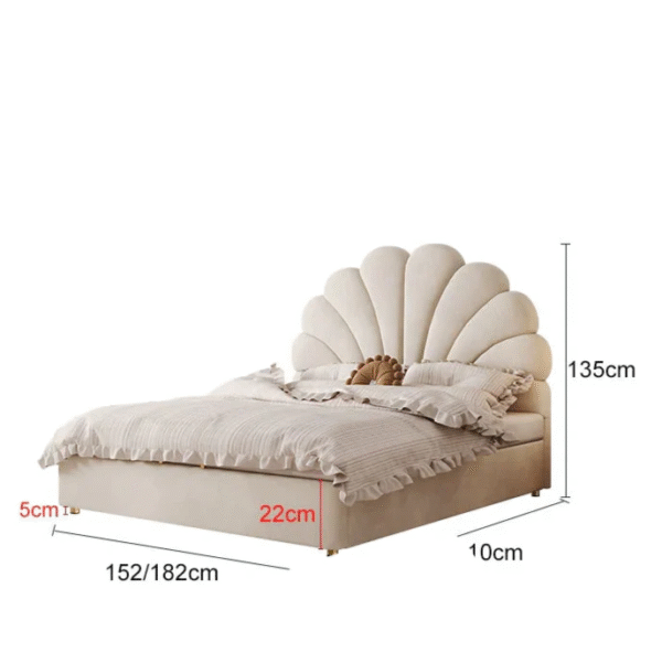 DOSMARS Olivia Cream Gel Box Storage Bed - Image 4