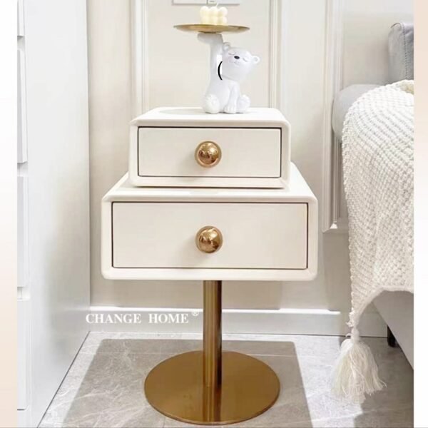 CH Oliver Creative Art Minimalist Storage Bedside Table - Image 13