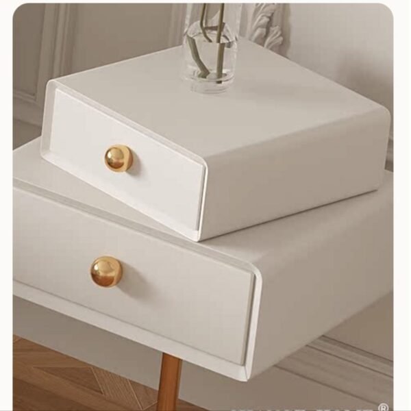 CH Oliver Creative Art Minimalist Storage Bedside Table - Image 14