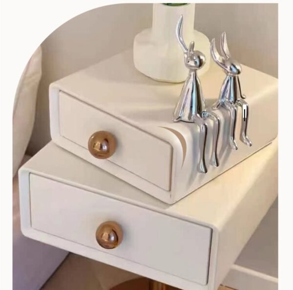CH Oliver Creative Art Minimalist Storage Bedside Table - Image 15