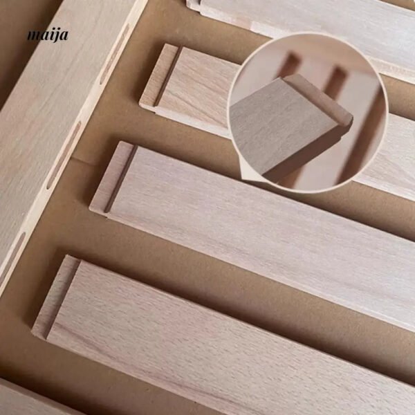 DOSMARS Evelyn Allory Wood Solid Bed - Image 5