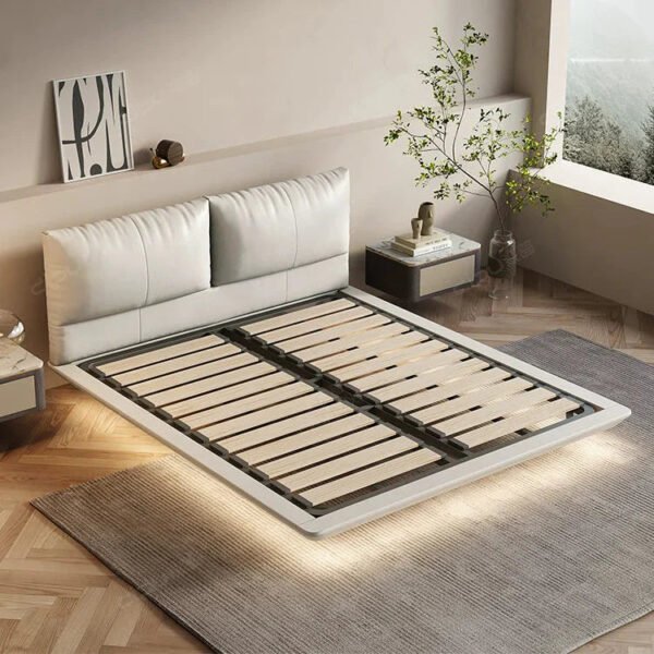 DIPU Diego Minimal Suspended Leather Bed - Image 5