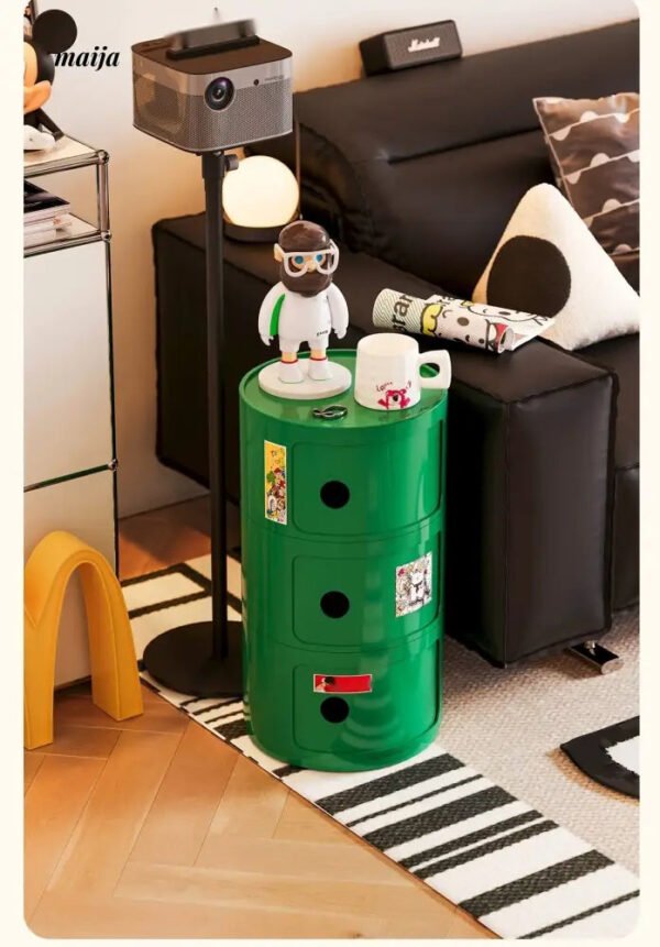 PUMPKIN BOX Round Minimalist Bedside Table - Image 10