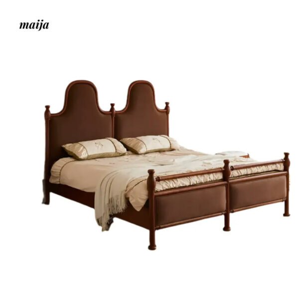 DOSMARS Hugo French Solid Wood Double Bed