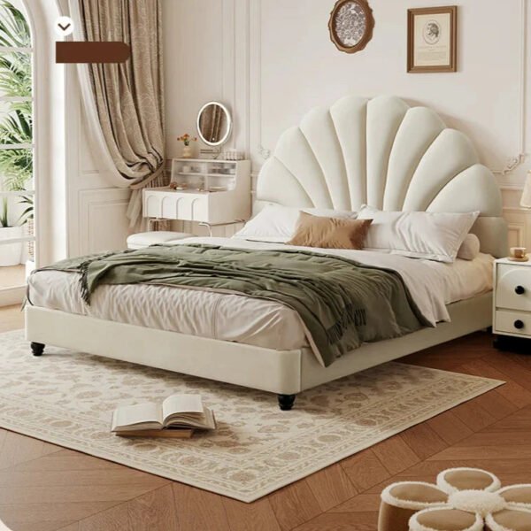DOSMARS Ava Dama Velvet Double Bed