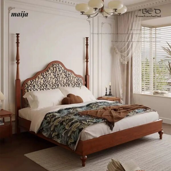 DOSMARS Evelyn Allory Wood Solid Bed