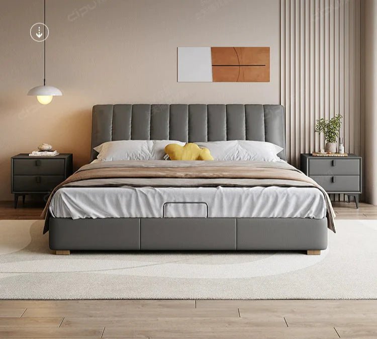 DIPU Ivy Minimalist Russian Pine Leather Sofa - Image 7