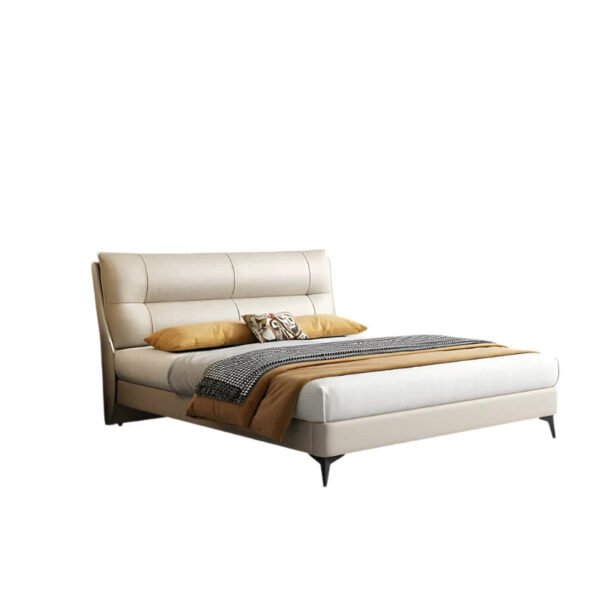 DIPU Cecilia Yellow Cowhide Bed - Image 2