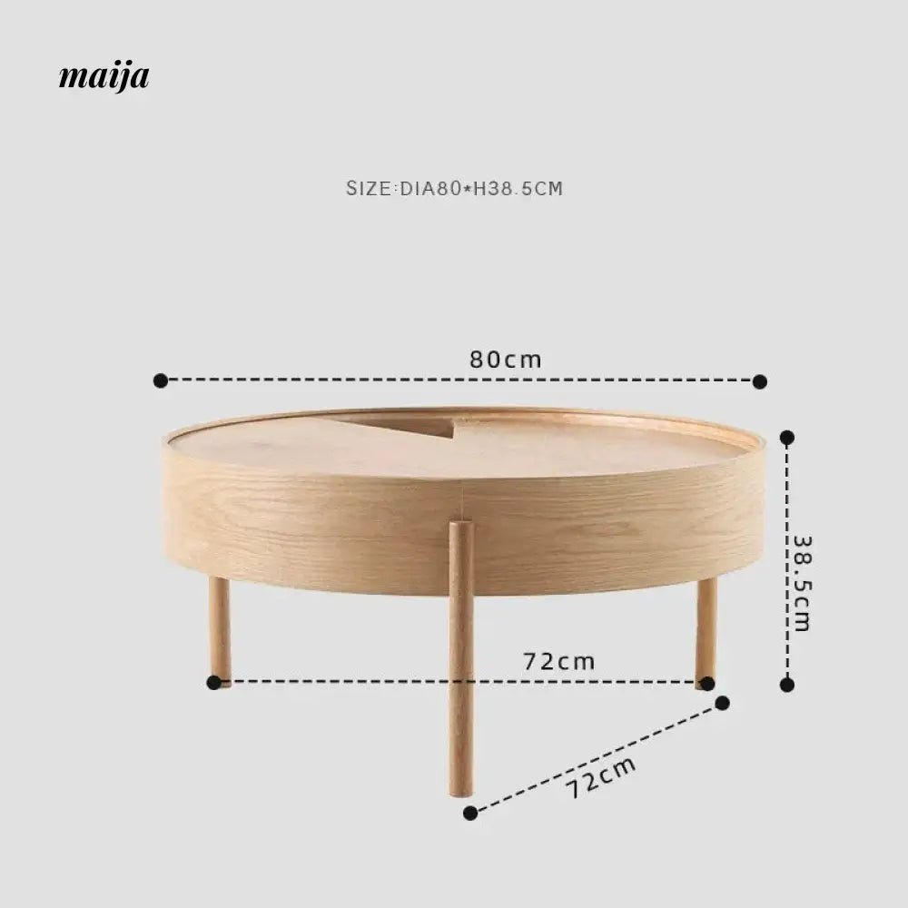MIKA Multifunctional Solid Wood Storage Side Table - Image 7
