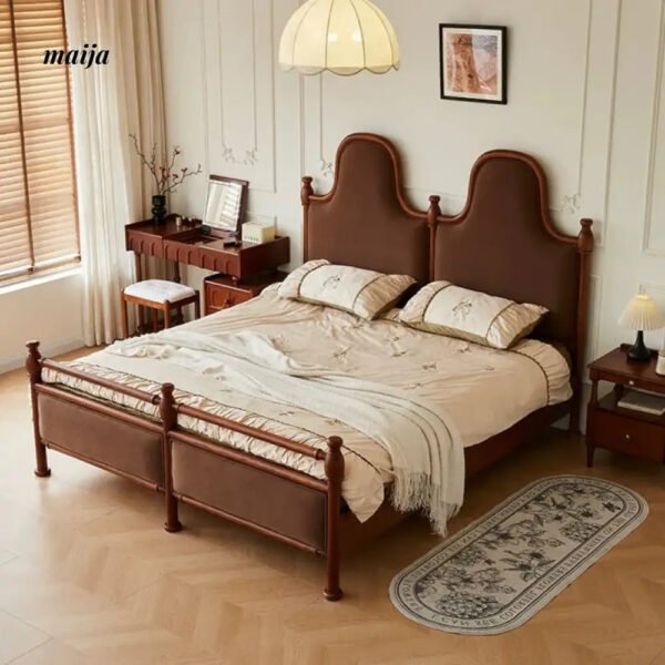 DOSMARS Hugo French Solid Wood Double Bed - Image 8