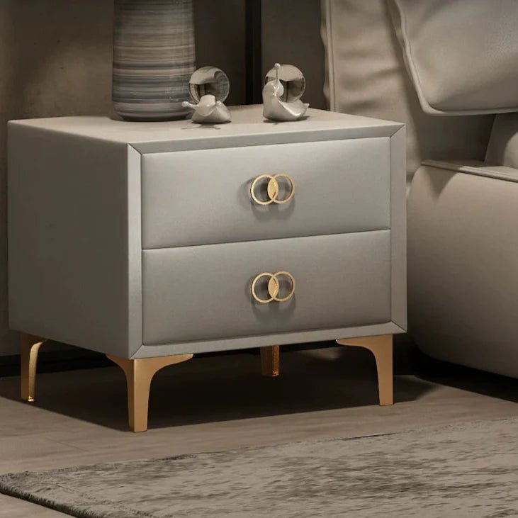 LATE AUTUMN Minimalist Italian Double Leather Bed - Image 10