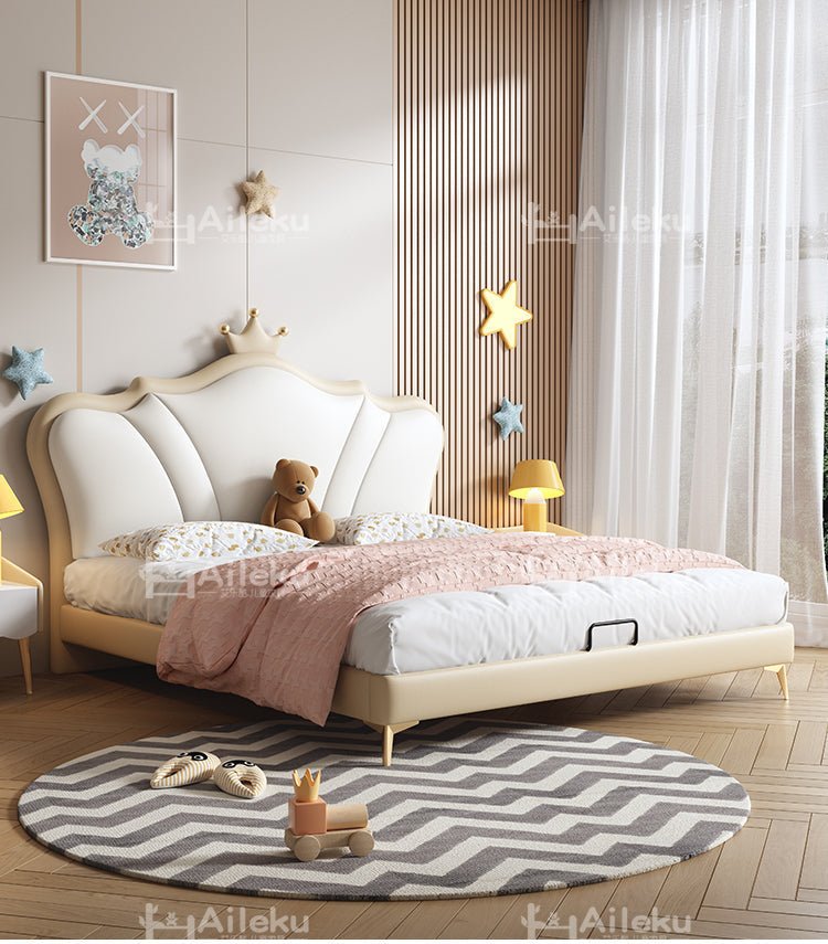 MORNING FOREST Isabella Crowned Minimalist Princess Bed - Image 10
