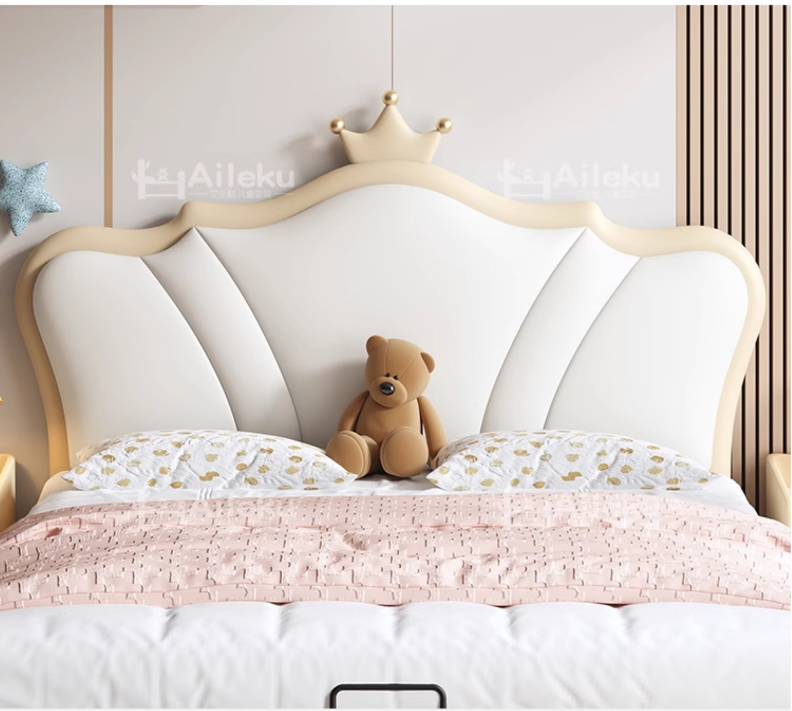 MORNING FOREST Isabella Crowned Minimalist Princess Bed - Image 13