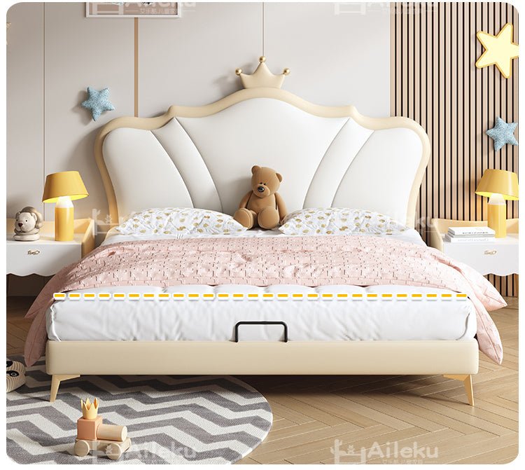 MORNING FOREST Isabella Crowned Minimalist Princess Bed - Image 14