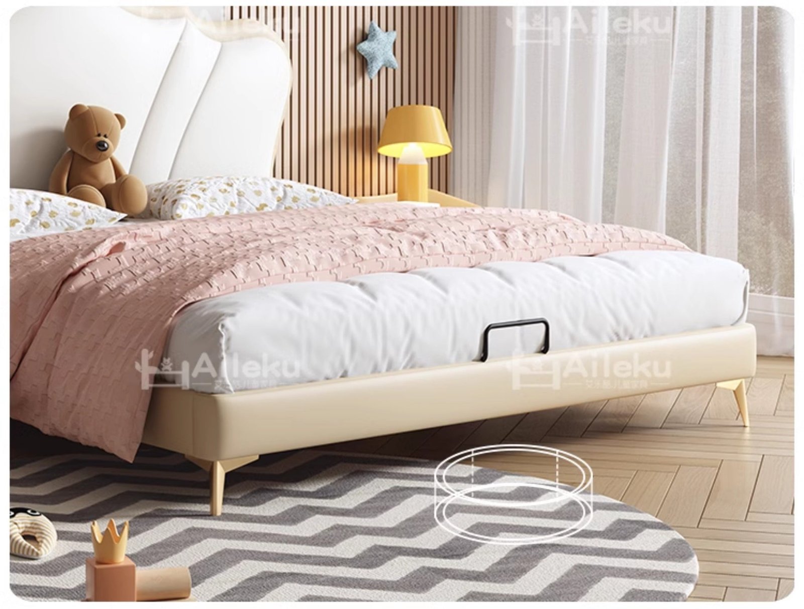 MORNING FOREST Isabella Crowned Minimalist Princess Bed - Image 16