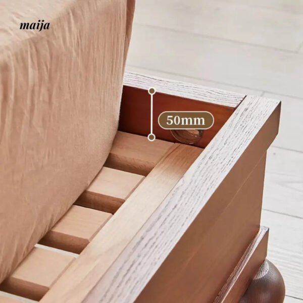 DOSMARS Evelyn Allory Wood Solid Bed - Image 9