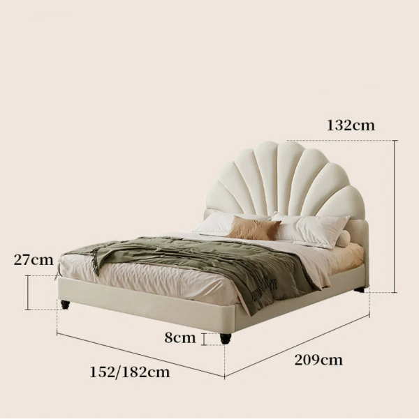 DOSMARS Ava Dama Velvet Double Bed - Image 5