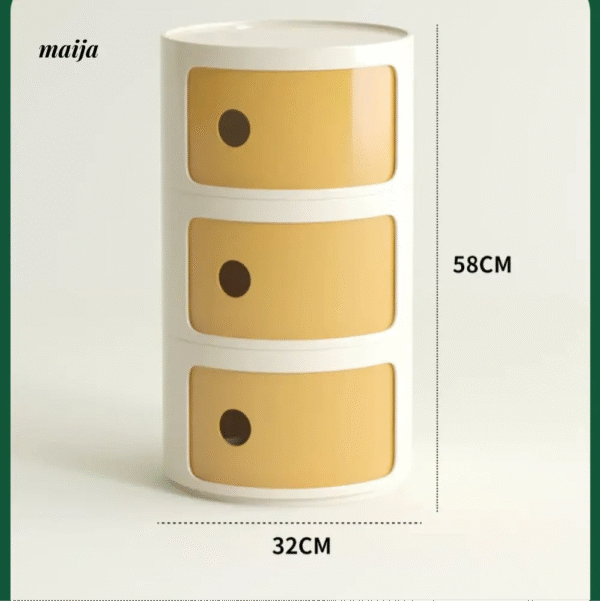 PUMPKIN BOX Round Minimalist Bedside Table - Image 20
