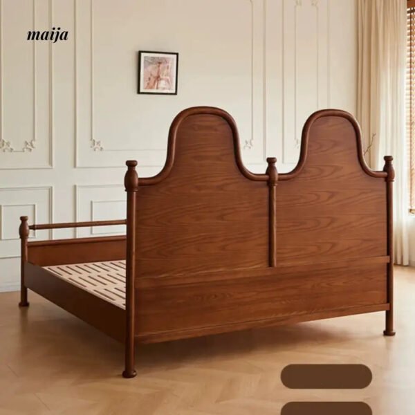 DOSMARS Hugo French Solid Wood Double Bed - Image 9