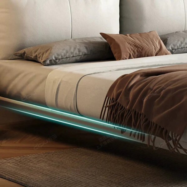 DIPU Diego Minimal Suspended Leather Bed - Image 7