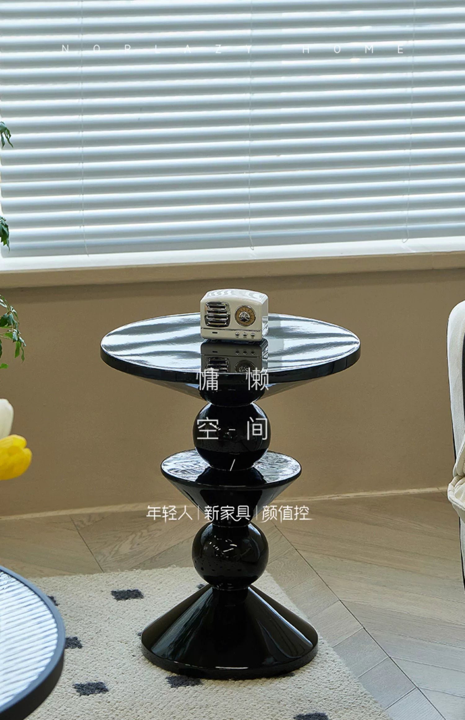 LAZYSPACE Jasper Retro Bedside Table - Image 3