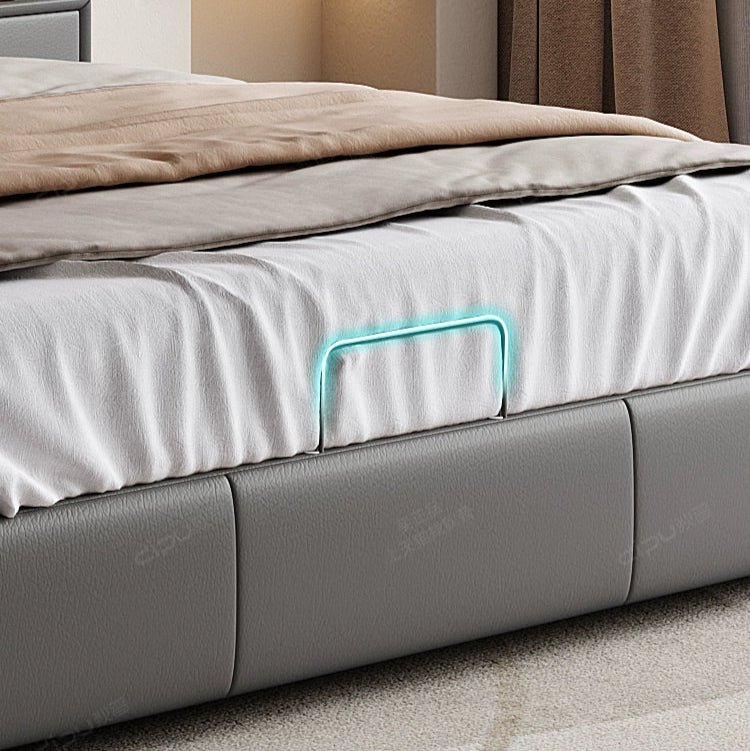 DIPU Ivy Minimalist Russian Pine Leather Sofa - Image 9