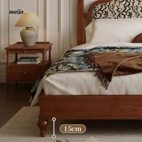 DOSMARS Evelyn Allory Wood Solid Bed - Image 15