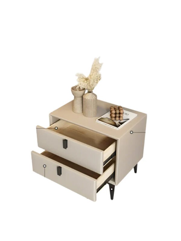 DIPU Emelia Minimalist Cream Designer Bed - Image 15