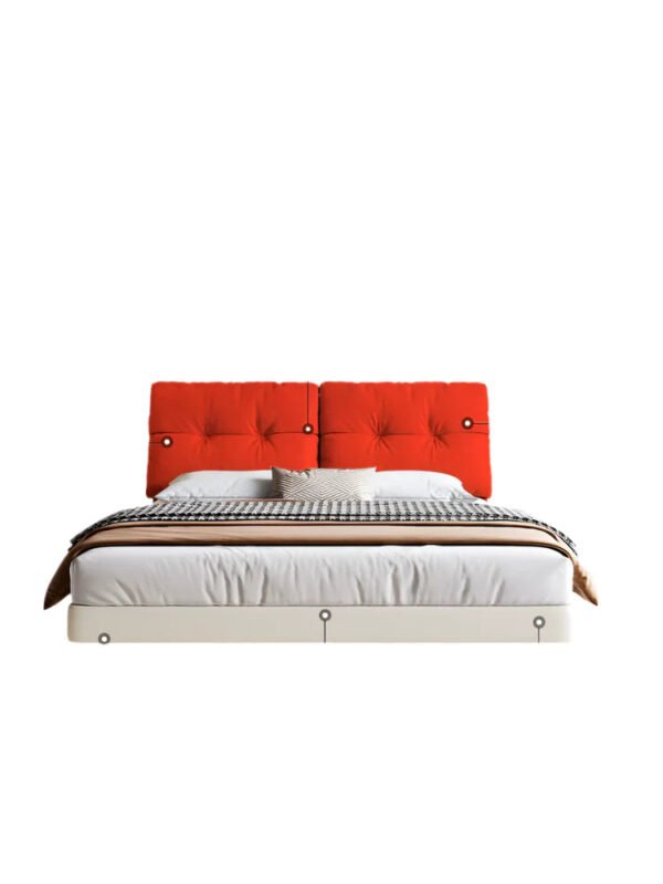DIPU Maisie Cream Skin Leather Bed - Image 7