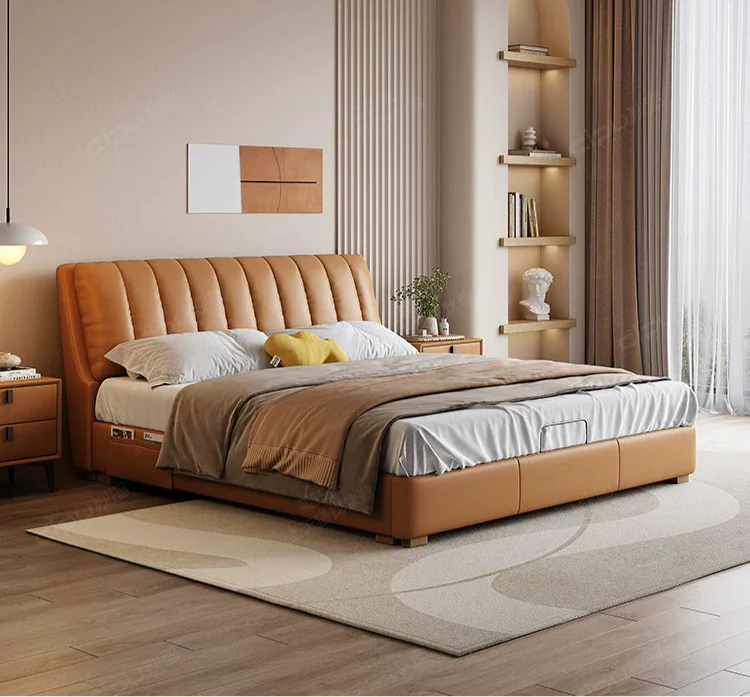 DIPU Ivy Minimalist Russian Pine Leather Sofa - Image 12