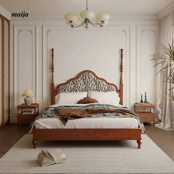 DOSMARS Evelyn Allory Wood Solid Bed - Image 16