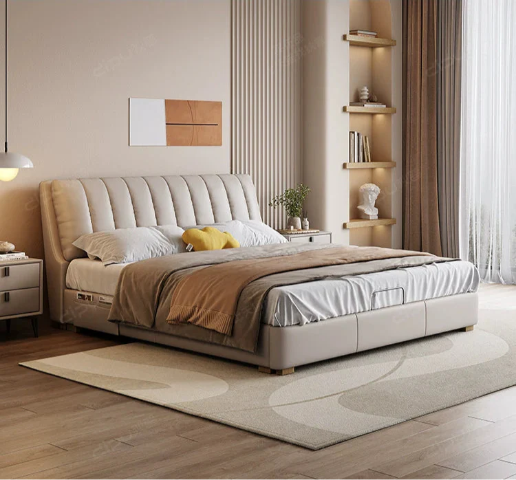 DIPU Ivy Minimalist Russian Pine Leather Sofa - Image 13