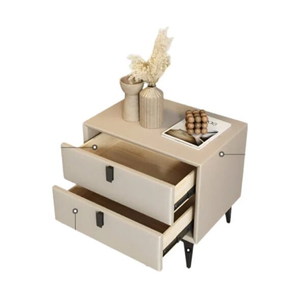 DIPU Maisie Cream Skin Leather Bed - Image 16
