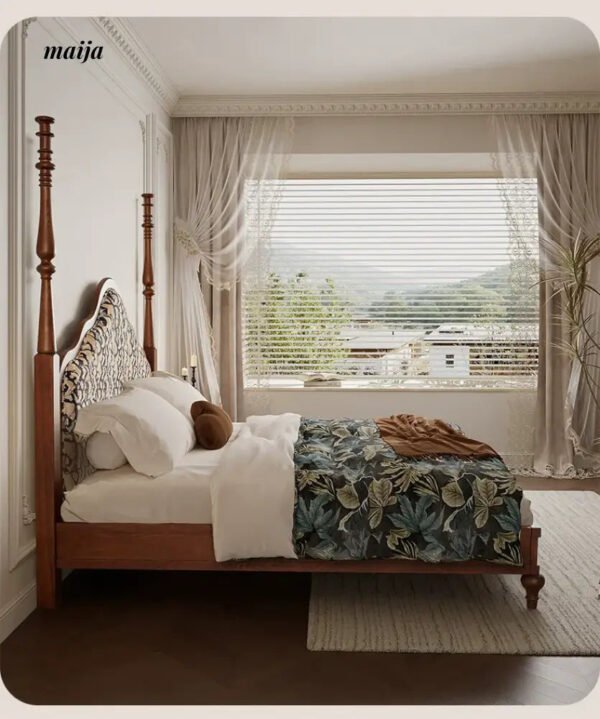 DOSMARS Evelyn Allory Wood Solid Bed - Image 17