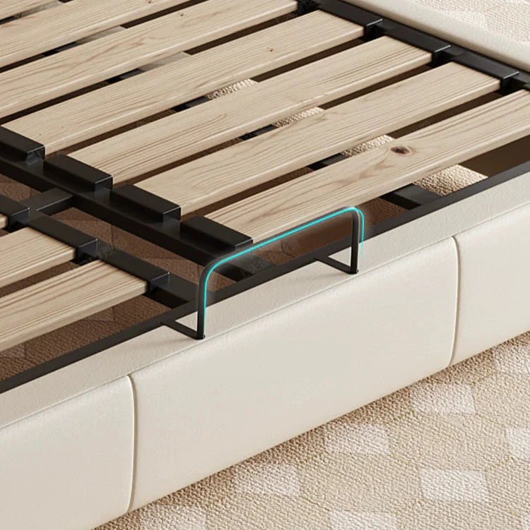 DIPU Dawson Creamy Wind Modern Leather Bed - Image 7