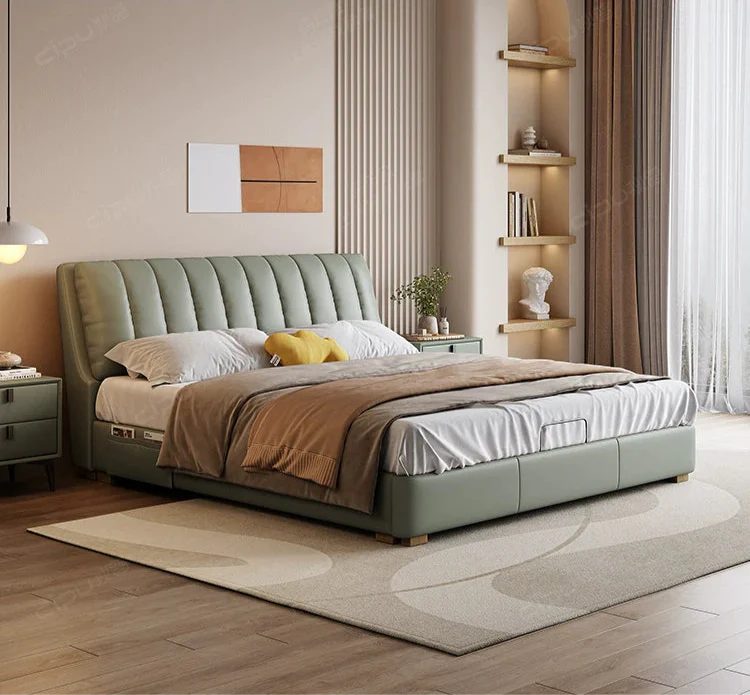 DIPU Ivy Minimalist Russian Pine Leather Sofa - Image 14