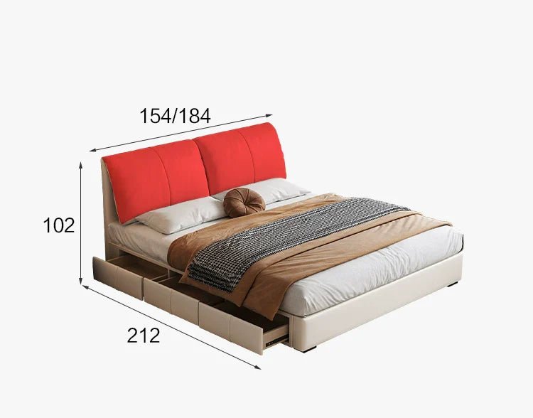 DIPU Brooke Luxury Italian Leather Bed - Image 8