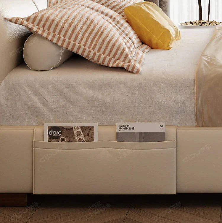 DIPU Dawson Creamy Wind Modern Leather Bed - Image 8