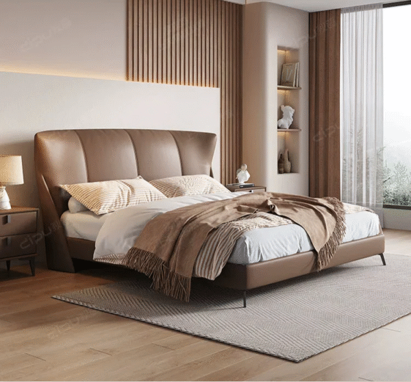 DIPU Brylee Cream Modern Scandinavian Bed - Image 13