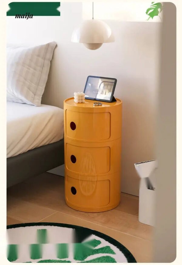 PUMPKIN BOX Round Minimalist Bedside Table - Image 12