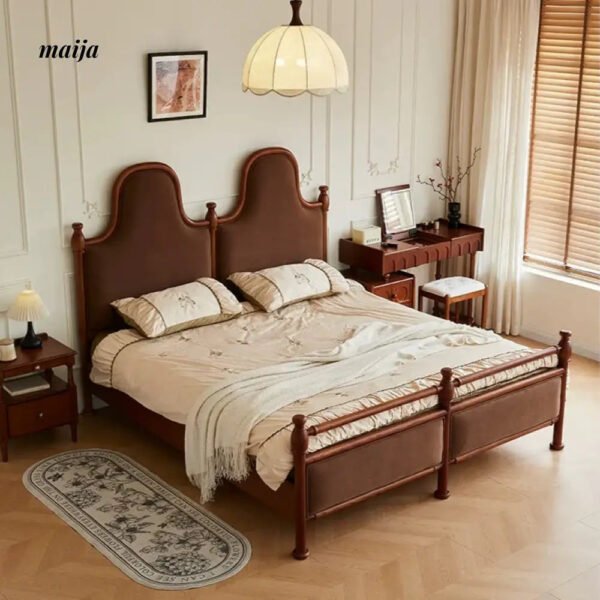 DOSMARS Hugo French Solid Wood Double Bed - Image 12