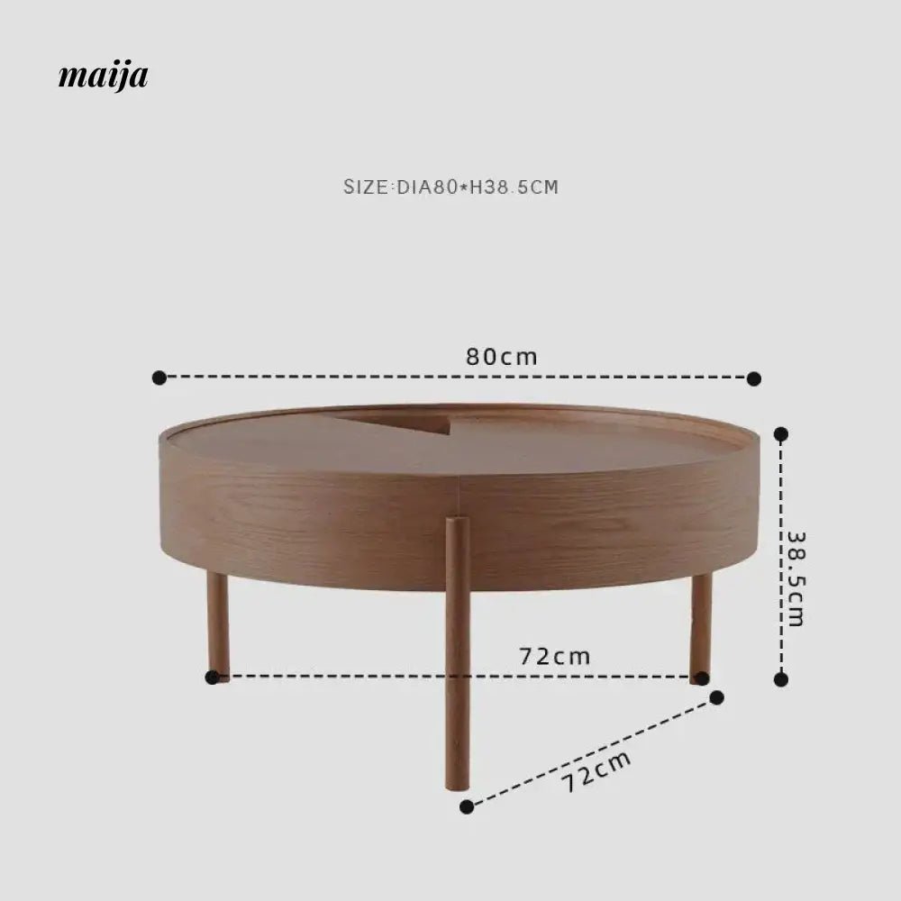 MIKA Multifunctional Solid Wood Storage Side Table - Image 9