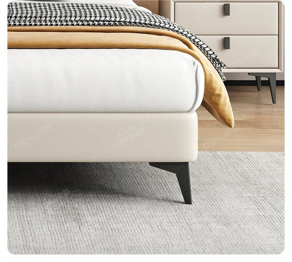 DIPU Cecilia Yellow Cowhide Bed - Image 10