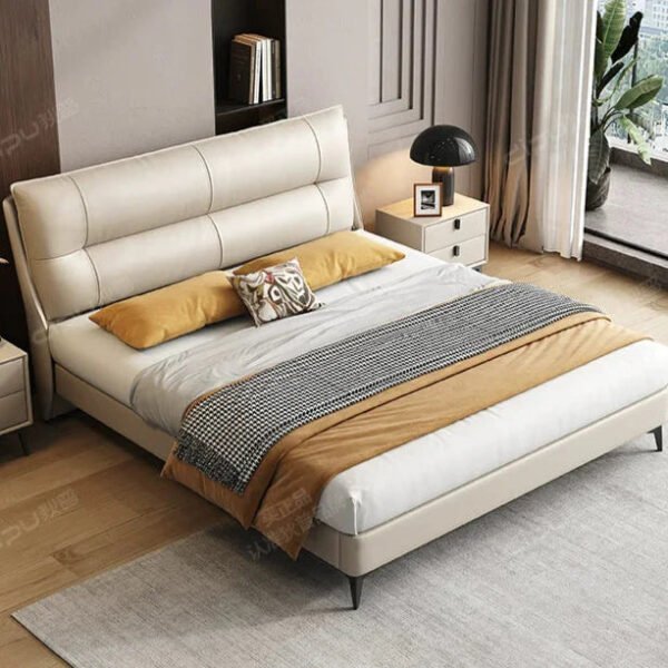 DIPU Cecilia Yellow Cowhide Bed - Image 11